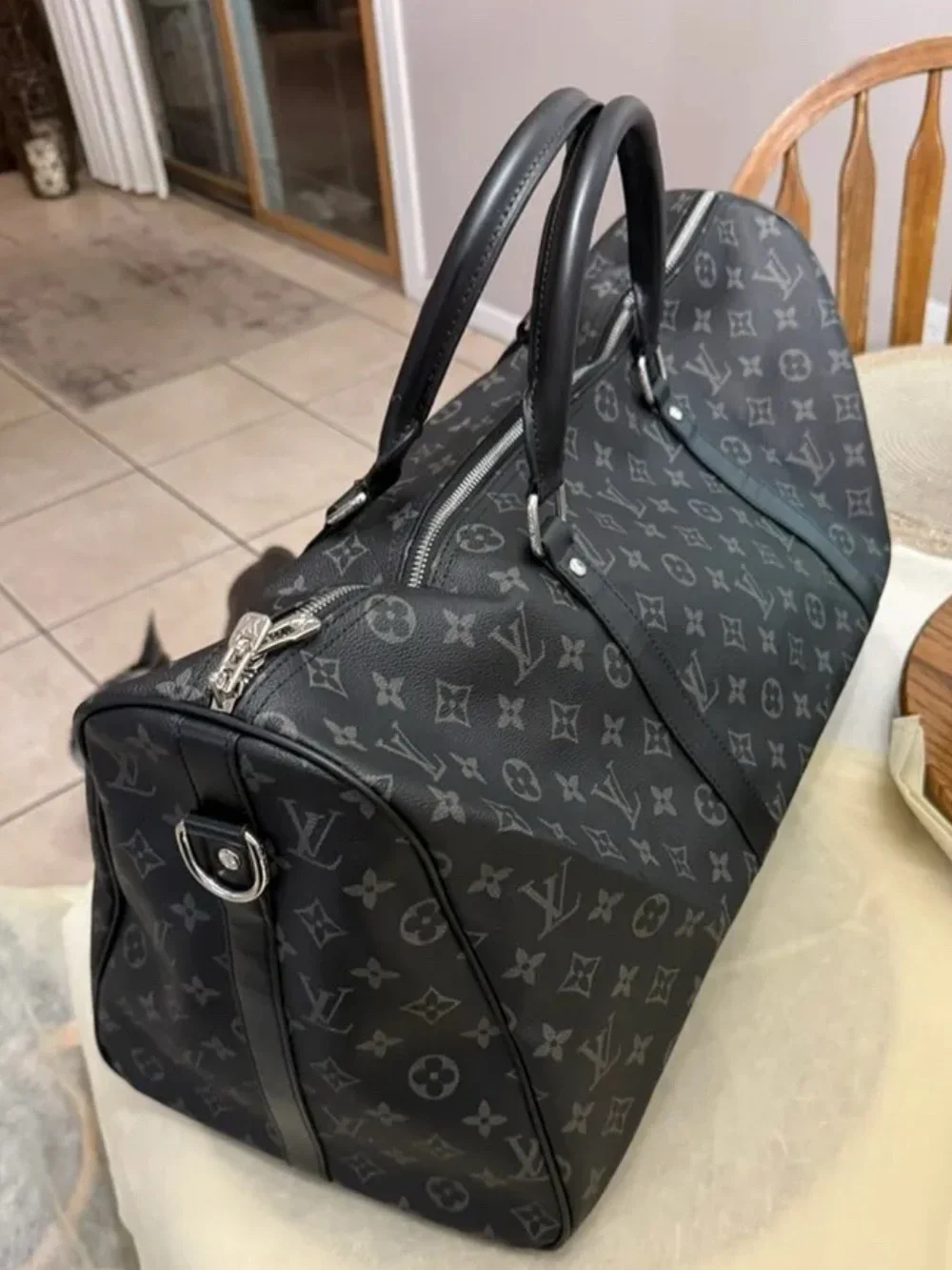 Black Monogram Duffel Bag